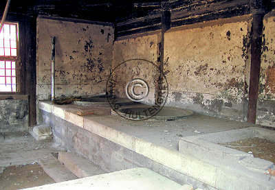 The large cooking pots along the eastern wall